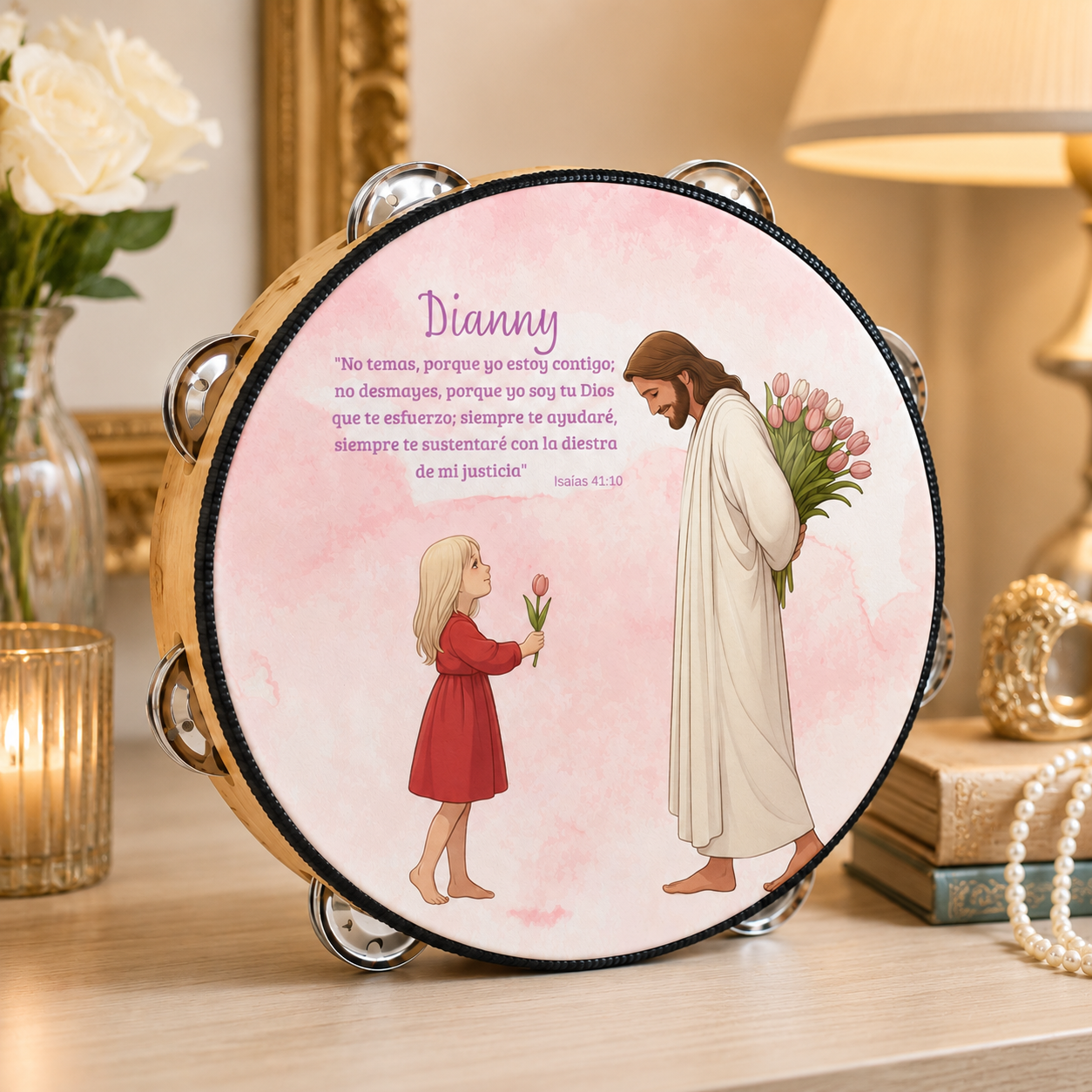 (Isiah 41:10) Tambourine