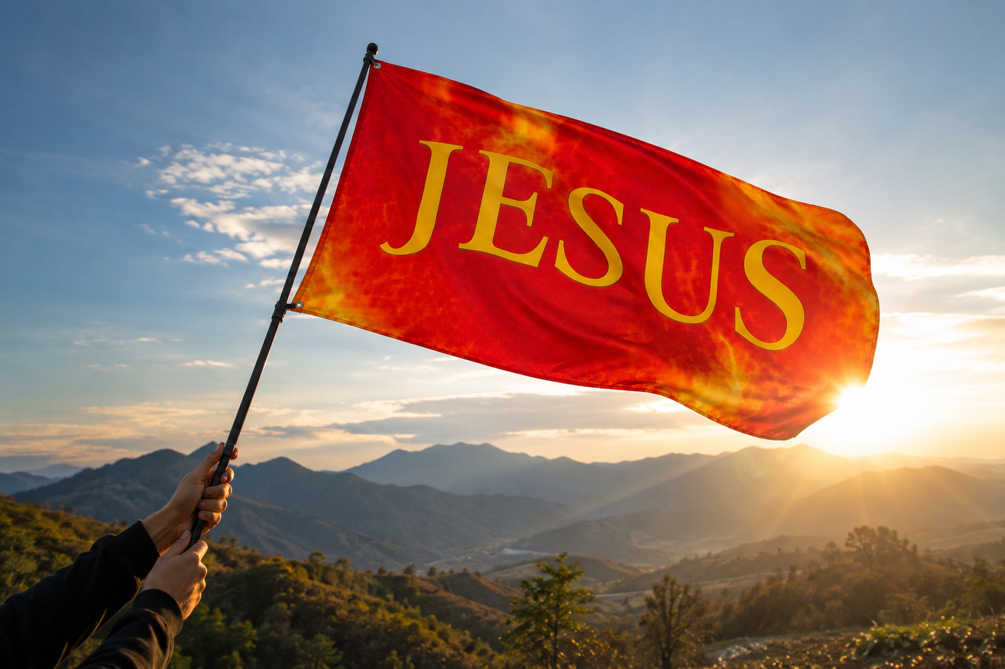 (JESUS) Christian Worship Flag