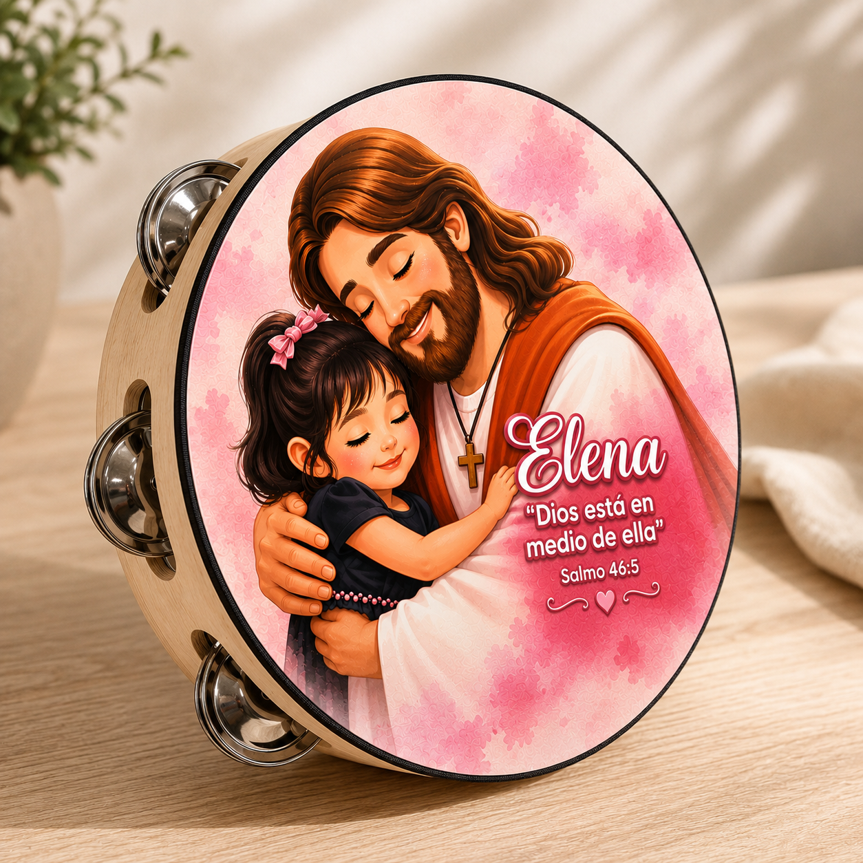 (Jesus's Princess)  Tambourine for Girls (Custom Text Included)