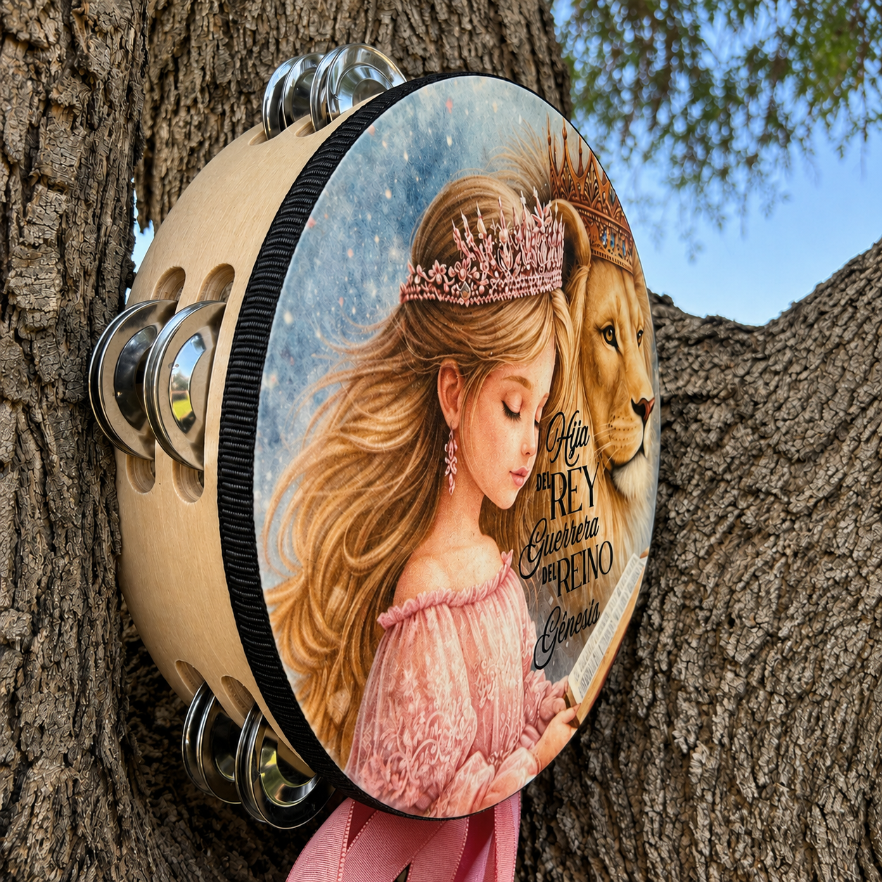 (King's Princess)  Tambourine for Girls (Custom Text Included)