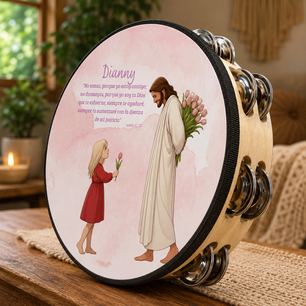 (Isiah 41:10) Tambourine