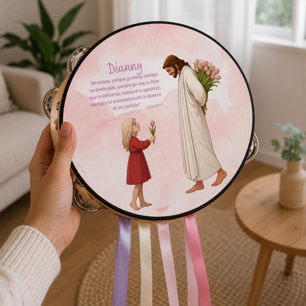 (Isiah 41:10) Tambourine