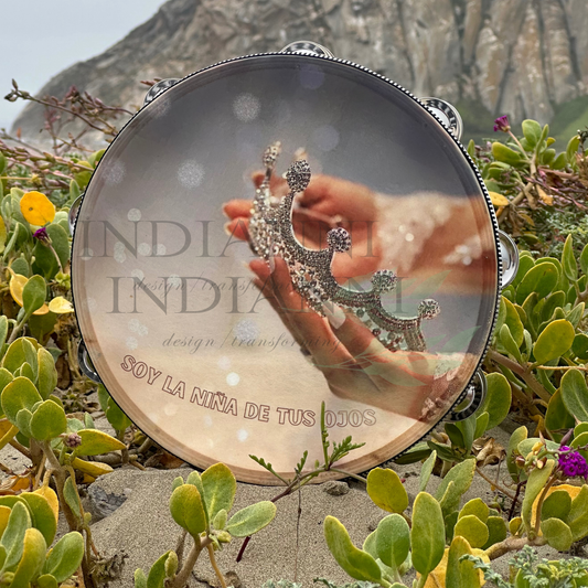 (Crown) Tambourine for kids  (Custom Text Included)