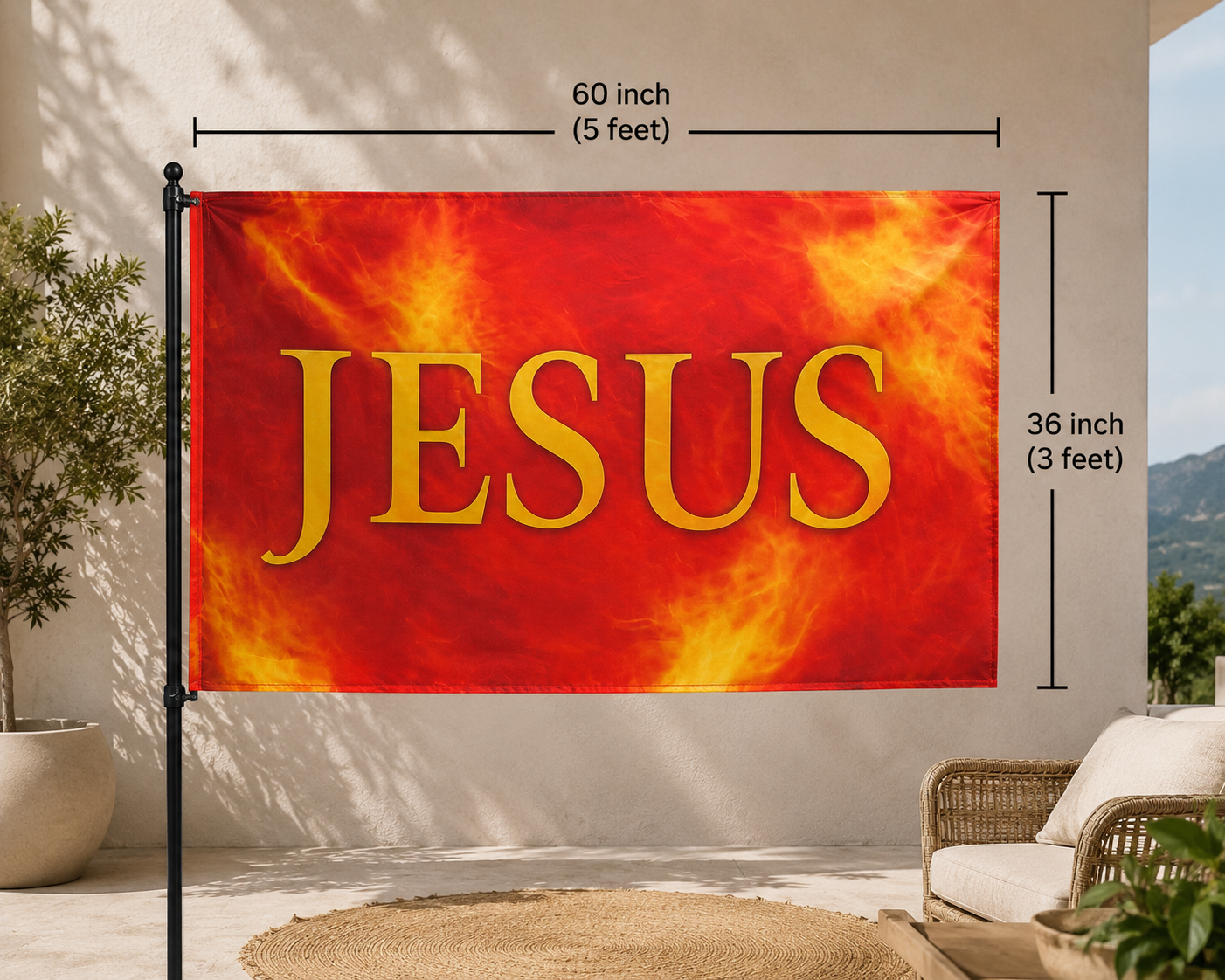 (JESUS) Christian Worship Flag