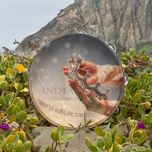 (Crown) Tambourine for kids  (Custom Text Included)