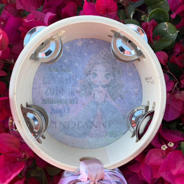 (Princess of God) Tambourine for Girls (Custom Text Included)