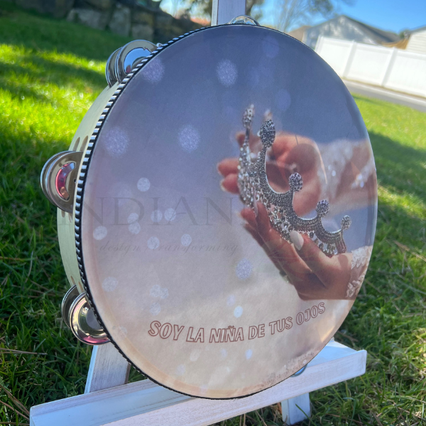 (Crown) Tambourine for kids  (Custom Text Included)