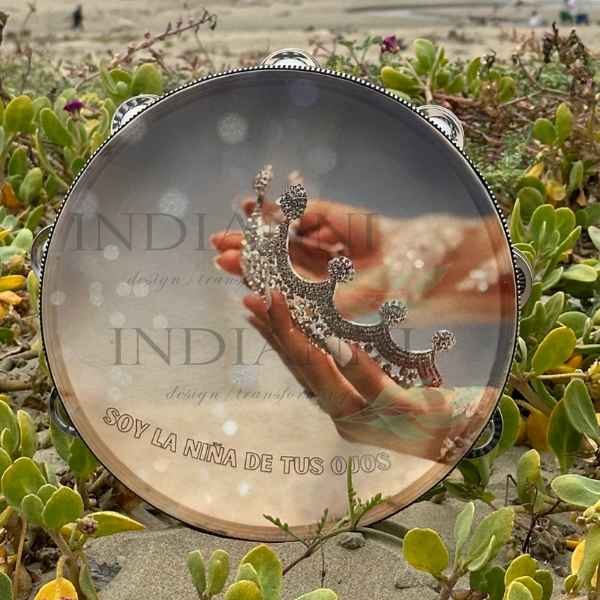 (Crown) Tambourine for kids  (Custom Text Included)