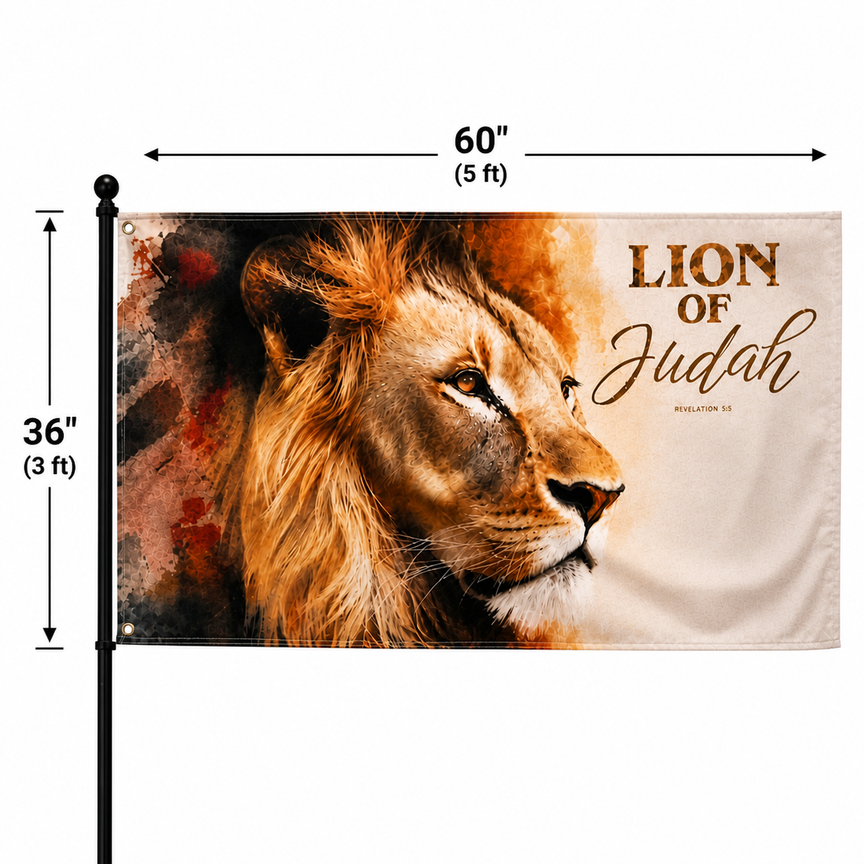 (Lion of Judah) Christian Worship Flag