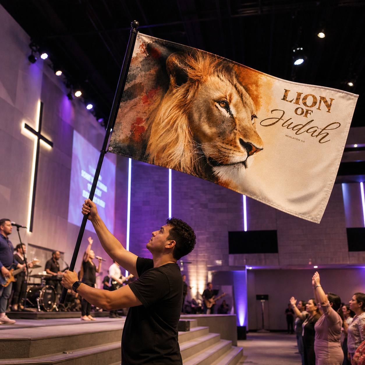 (Lion of Judah) Christian Worship Flag